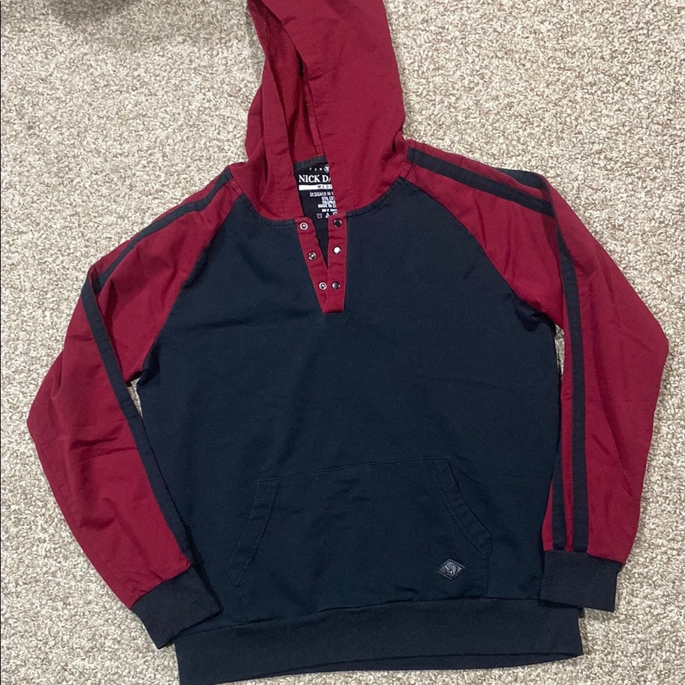 Nick Danger Red and Black Hoodie